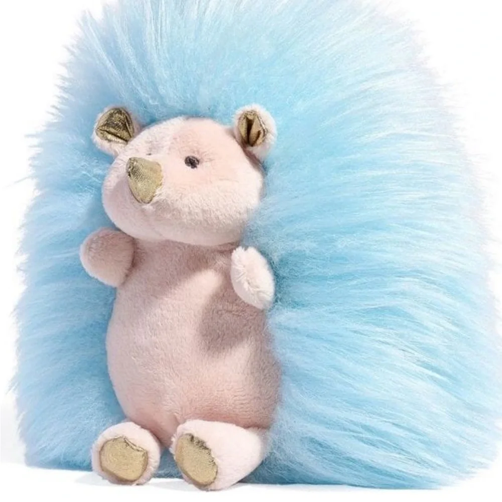 FAO Schwartz Sparklers BLUE Hedgehog Plush Toy. NWT - Picture 5 of 15